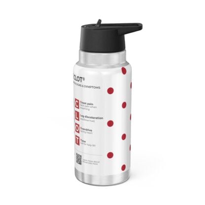 STOP CLOT Stainless Steel Water Bottle, Standard Lid