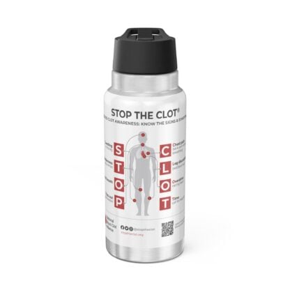 STOP CLOT Stainless Steel Water Bottle, Standard Lid - Image 2