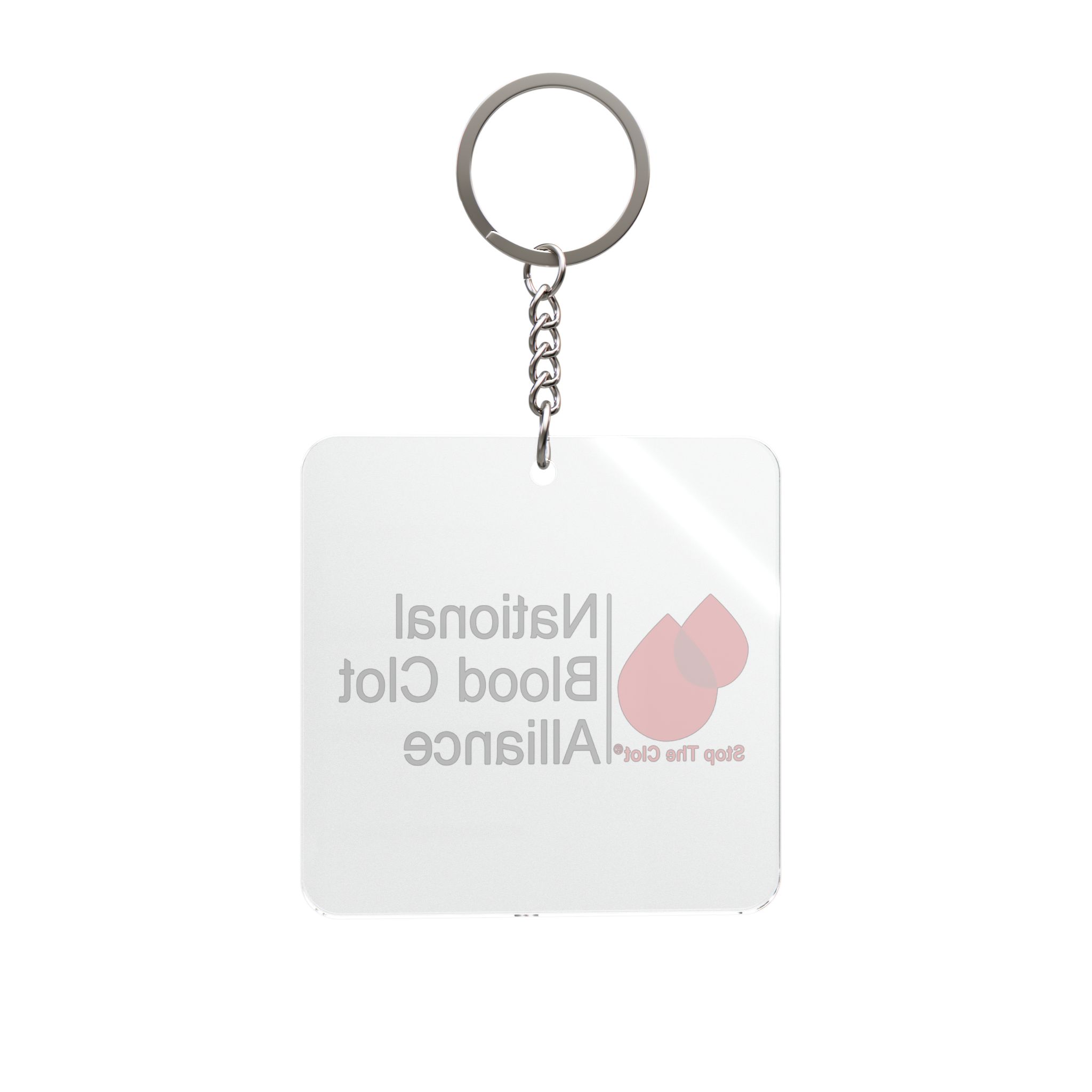 National Blood Clot Alliance Square Keychain – Stop The Clot Awareness Accessory - Image 2