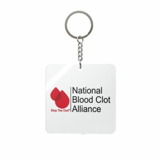 National Blood Clot Alliance Square Keychain – Stop The Clot Awareness Accessory