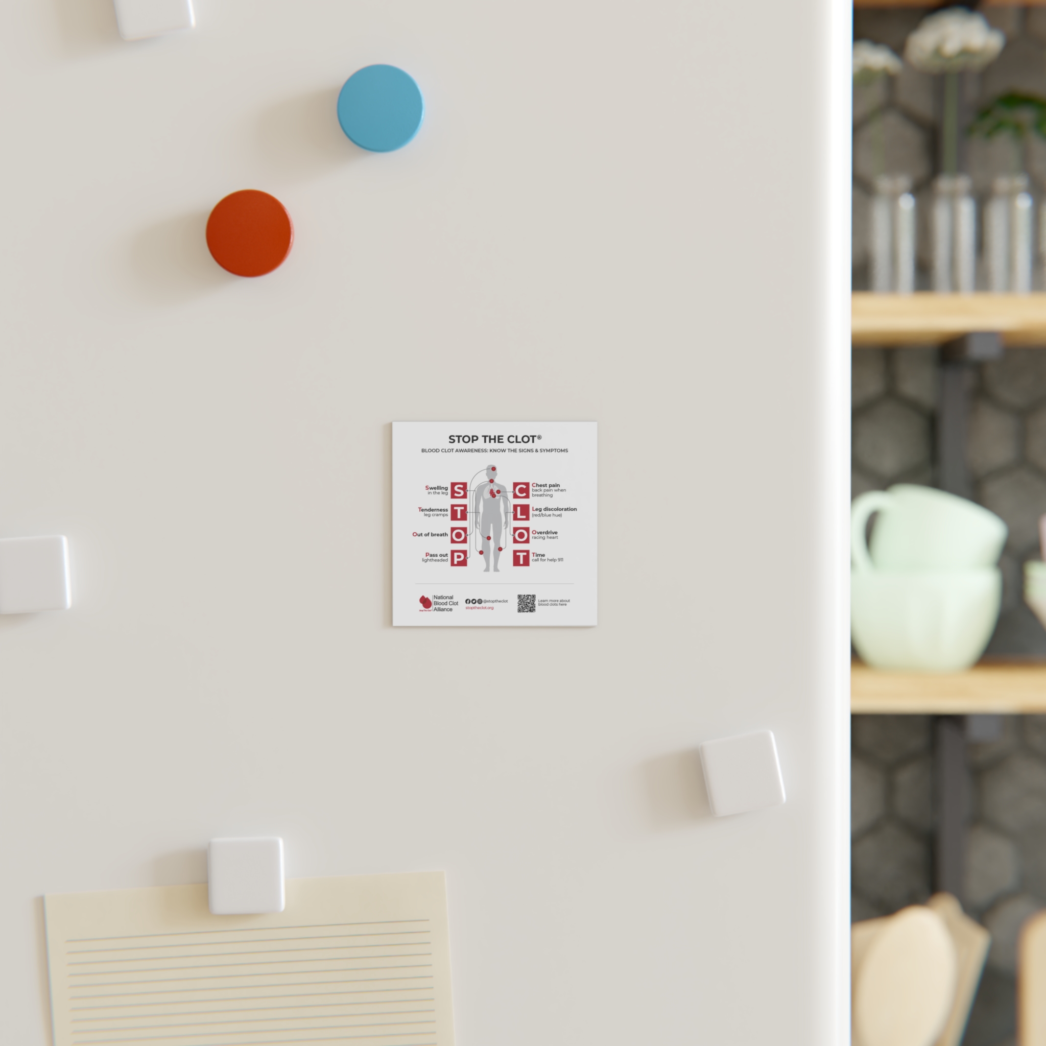 Square Stop the Clot Magnet - Image 3