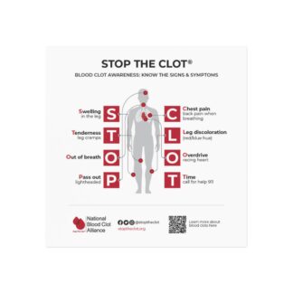 Square Stop the Clot Magnet